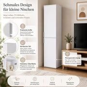 Yorbay Schmaler Hochschrank mit 2 Türen & 5 Fächern, 184 cm hoch - YW023-D093 - 5 - yorbiy.com