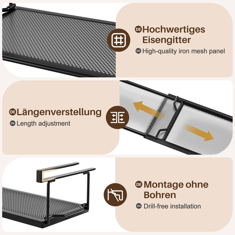 Yorbay ausziehbares Hängeregal 38,5–70,5 cm - YB076 - T061 - 4 - yorbiy.com