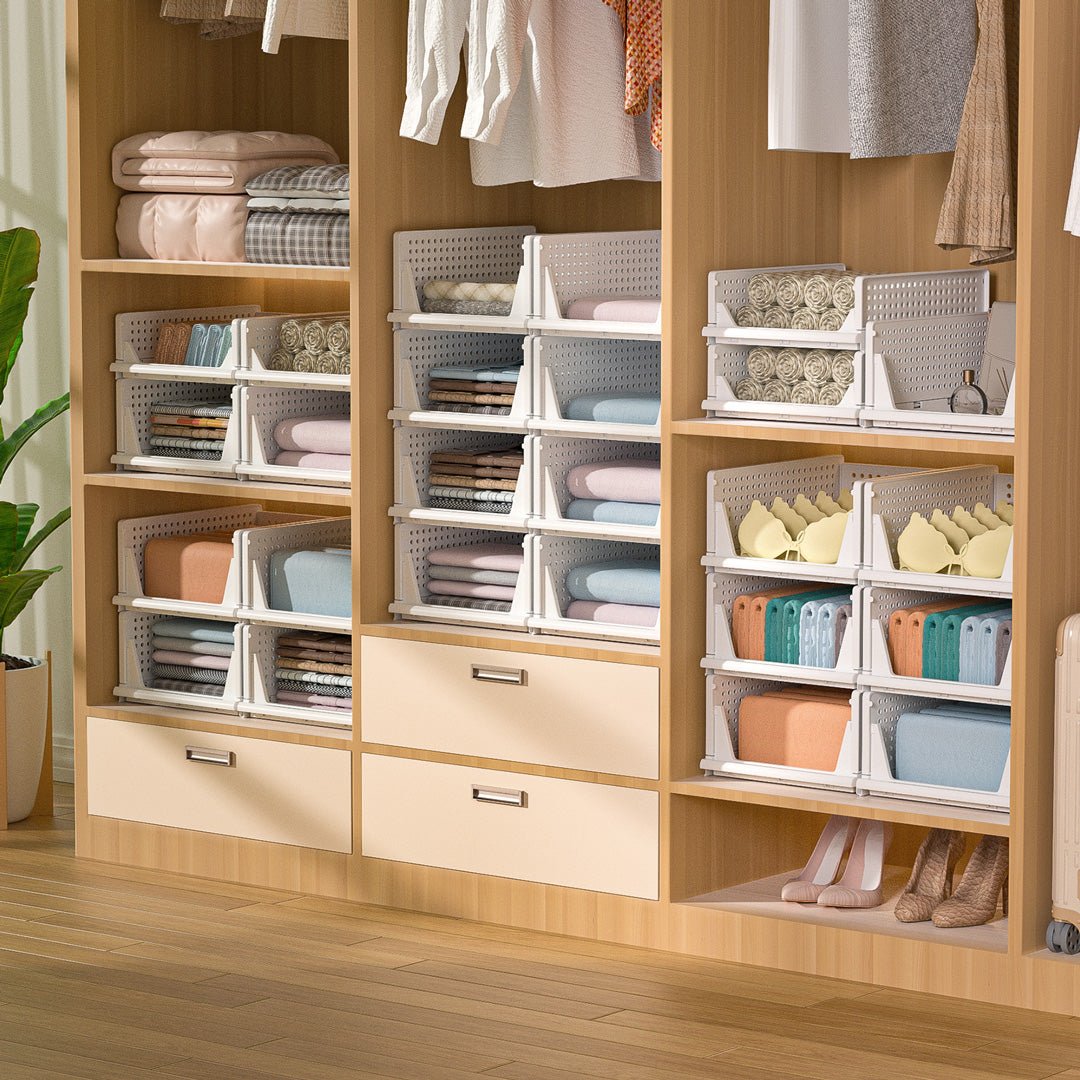 Yorbay stapelbare Schubladenbox, Kleiderschrank Organizer Set - YB001 - E017 - 33 - yorbiy.com