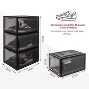 Yorbay Schuhbox, schwarz L, 3er / 12er Set - B39x4 - 3 - yorbiy.com