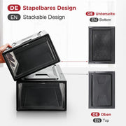 Yorbay 3er Set Schuhbox, schwarz S - B44 - 5 - yorbiy.com