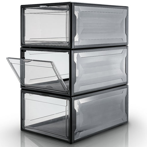 Yorbay 3er Set Schuhbox, schwarz S - B44 - 1 - yorbiy.com