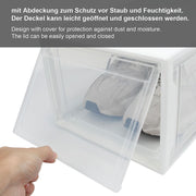 Yorbay 12er Set Schuhbox aus Kunststoff für Schuhe bis Größe 48, weiß S / L - B37x4 - 5 - yorbiy.com