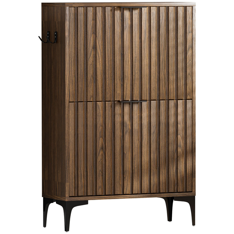 Yorbay Schuhschrank mit 2 Klappen für bis zu 12 Paar Schuhe, 94 x 60 x 23,5 cm - YW001-D068 - 15 - yorbiy.com