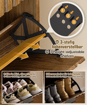 Yorbay Schuhschrank mit 2 Klappen für bis zu 12 Paar Schuhe, 94 x 60 x 23,5 cm - YW001-D068 - 20 - yorbiy.com