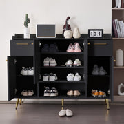 Schuhschrank mit 2 Schubladen und 4 Türen, 130x37x100 cm - YB - N657P21848384S - 15 - yorbiy.com