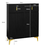 Schuhschrank mit verstellbarer Einlegeböden, 83 x 101 x 35 cm - YB - WF232628629S - 10 - yorbiy.com