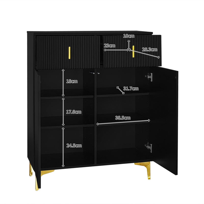 Schuhschrank mit verstellbarer Einlegeböden, 83 x 101 x 35 cm - YB - WF232628629S - 11 - yorbiy.com