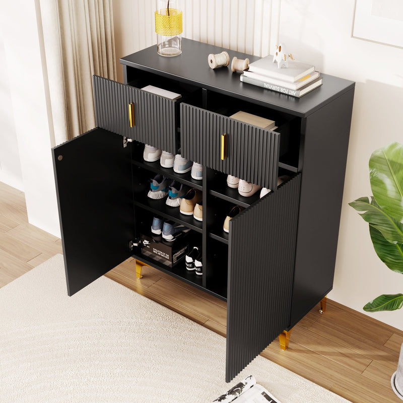 Schuhschrank mit verstellbarer Einlegeböden, 83 x 101 x 35 cm - YB - WF232628629S - 14 - yorbiy.com