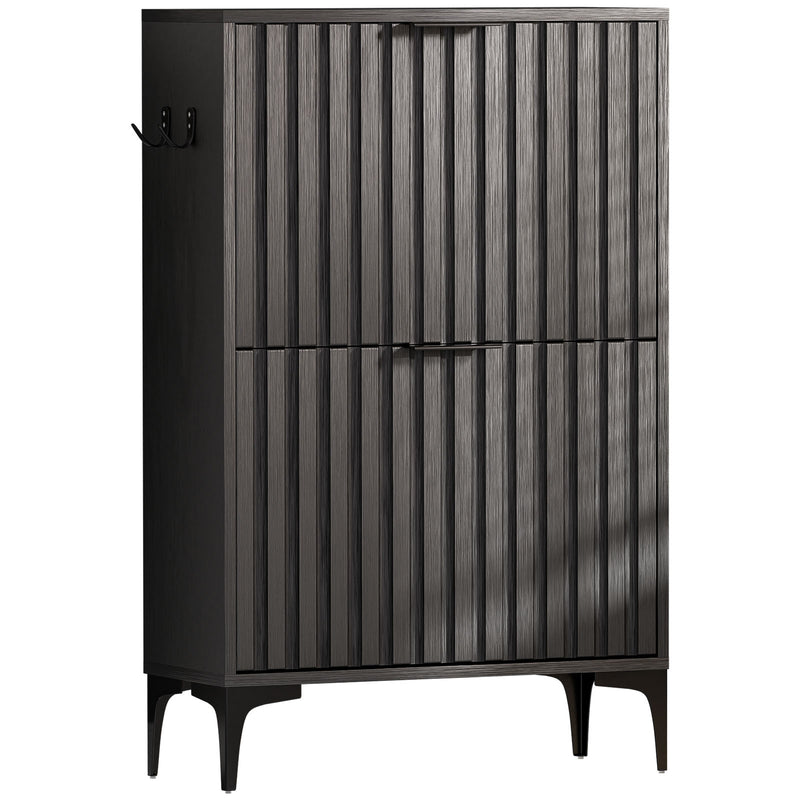 Yorbay Schuhschrank mit 2 Klappen für bis zu 12 Paar Schuhe, 94 x 60 x 23,5 cm - YW001-D067 - 8 - yorbiy.com