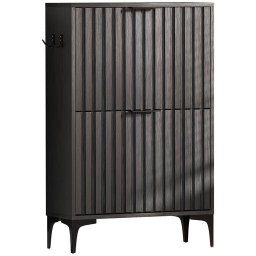 Yorbay Schuhschrank mit 2 Klappen für bis zu 12 Paar Schuhe, 94 x 60 x 23,5 cm - YW001-D067 - 8 - yorbiy.com