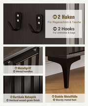 Yorbay Schuhschrank mit 2 Klappen für bis zu 12 Paar Schuhe, 94 x 60 x 23,5 cm - YW001-D067 - 11 - yorbiy.com