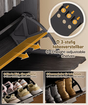 Yorbay Schuhschrank mit 2 Klappen für bis zu 12 Paar Schuhe, 94 x 60 x 23,5 cm - YW001-D067 - 12 - yorbiy.com
