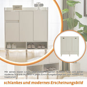 Schuhschrank mit verstellbaren Einlegeböden mit Massivholzbeinen - YB - N657P19981617W - 5 - yorbiy.com