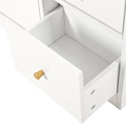 Schuhschrank mit 3 Klappen & Sitzbank, 119 x 24 x 122 cm - YB - N657P24674142W - 4 - yorbiy.com