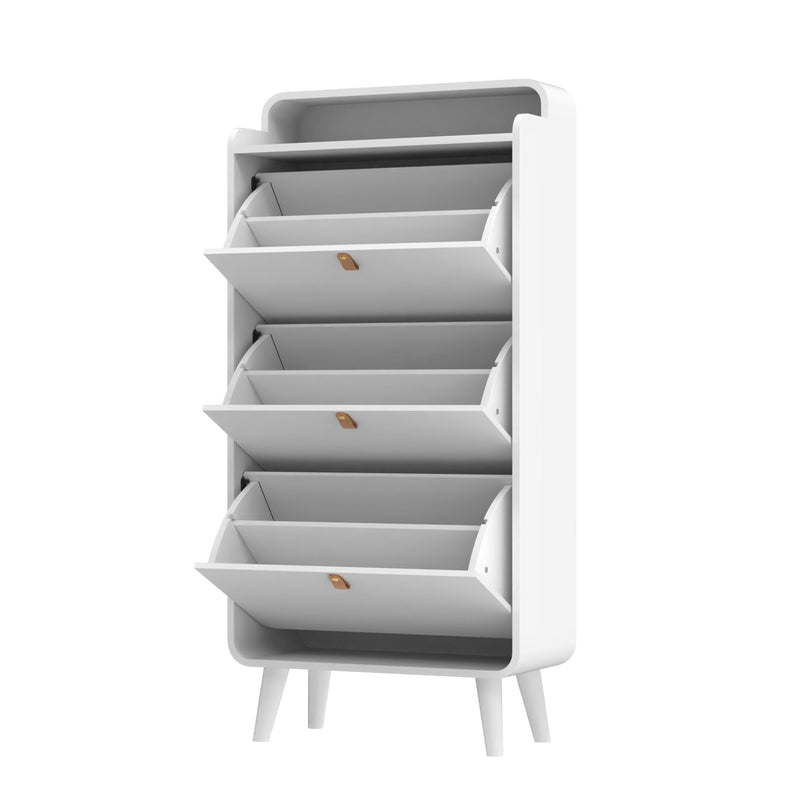 Schuhschrank mit 3 Klappbaren Schubladen, 133,7 x 29,5 x 63 cm - YB - T3143P261285 - 8 - yorbiy.com