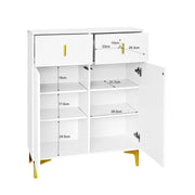 Schuhschrank mit verstellbarer Einlegeböden, 83 x 101 x 35 cm - YB - WF232628629W - 3 - yorbiy.com