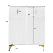 Schuhschrank mit verstellbarer Einlegeböden, 83 x 101 x 35 cm - YB - WF232628629W - 4 - yorbiy.com