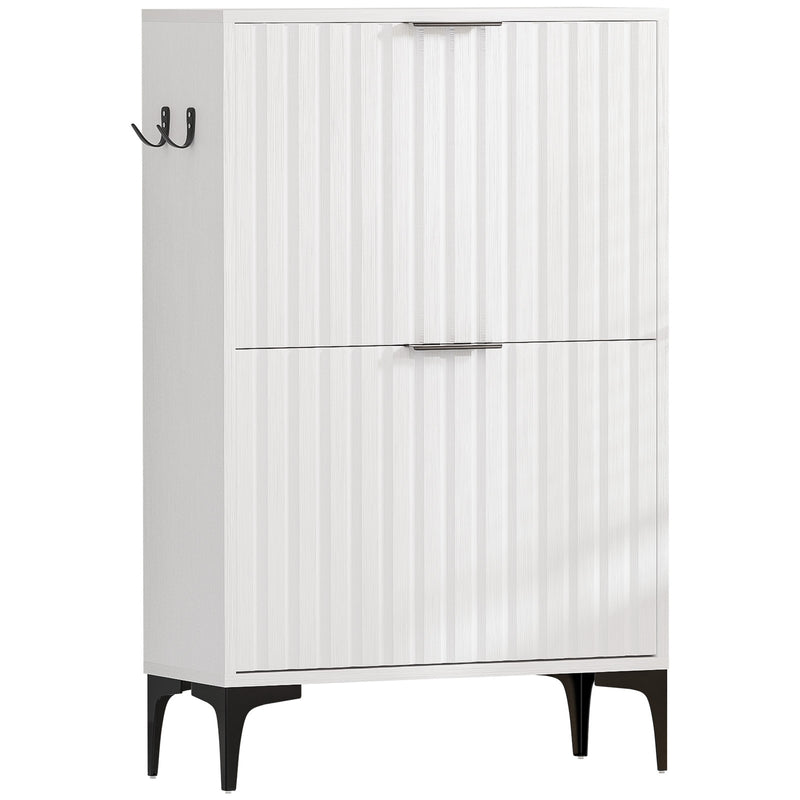 Yorbay Schuhschrank mit 2 Klappen für bis zu 12 Paar Schuhe, 94 x 60 x 23,5 cm - YW001-D066 - 1 - yorbiy.com