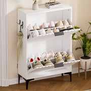 Yorbay Schuhschrank mit 2 Klappen für bis zu 12 Paar Schuhe, 94 x 60 x 23,5 cm - YW001-D066 - 2 - yorbiy.com