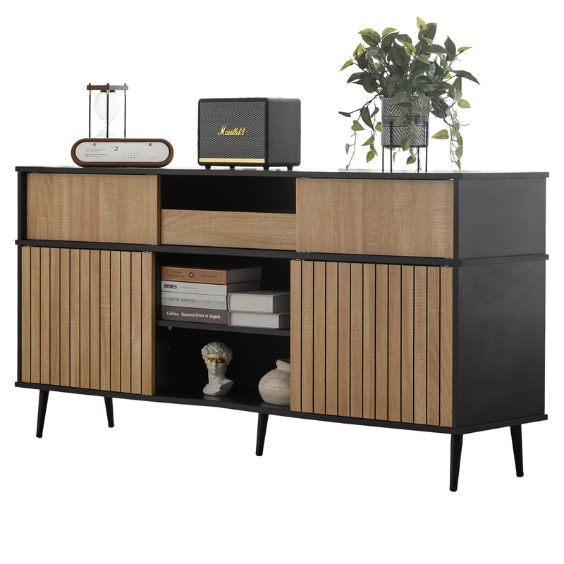 Kommode mit 4 Schiebetüren und 1 Schublade - YB - N657P19614647S - 1 - yorbiy.com