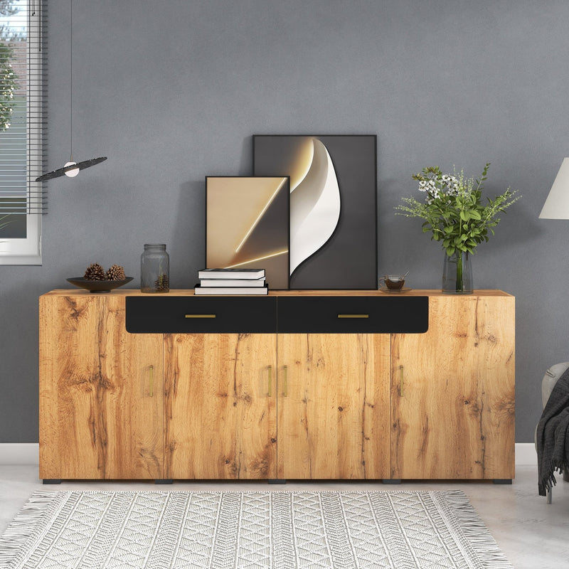 Sideboard mit 4 Türen und 2 Schubladen, 208 x 39.5 x 80 cm - YB - 297821827828EAA - 2 - yorbiy.com