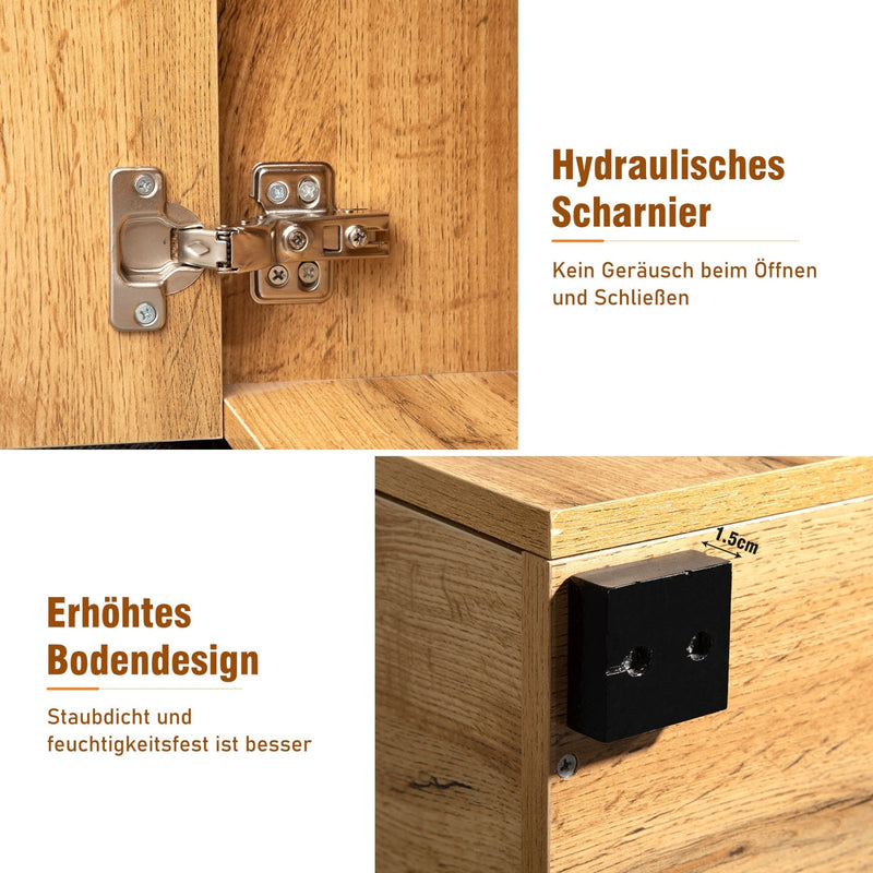 Sideboard mit 4 Türen und 2 Schubladen, 208 x 39.5 x 80 cm - YB - 297821827828EAA - 5 - yorbiy.com