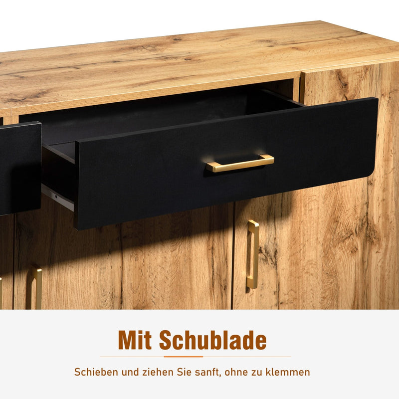 Sideboard mit 4 Türen und 2 Schubladen, 208 x 39.5 x 80 cm - YB - 297821827828EAA - 6 - yorbiy.com