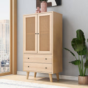 Sideboard mit Türen und Schubladen, Rattan - Design, 60 x 120 x 40 cm - YB - WF301867OAA - 8 - yorbiy.com