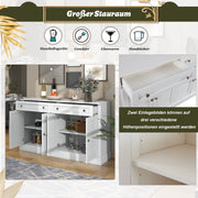 Sideboard mit 4 Türen und 2 Schubladen, 150 x 40 x 86 cm - YB - DE000003AAK - 5 - yorbiy.com