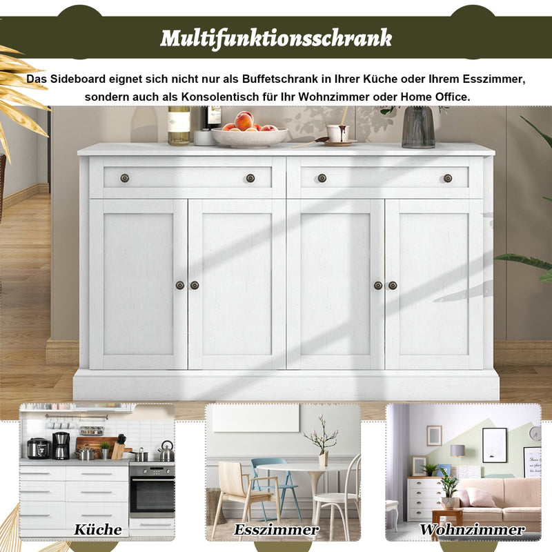 Sideboard mit 4 Türen und 2 Schubladen, 150 x 40 x 86 cm - YB - DE000003AAK - 7 - yorbiy.com