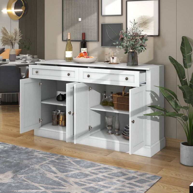 Sideboard mit 4 Türen und 2 Schubladen, 150 x 40 x 86 cm - YB - DE000003AAK - 8 - yorbiy.com