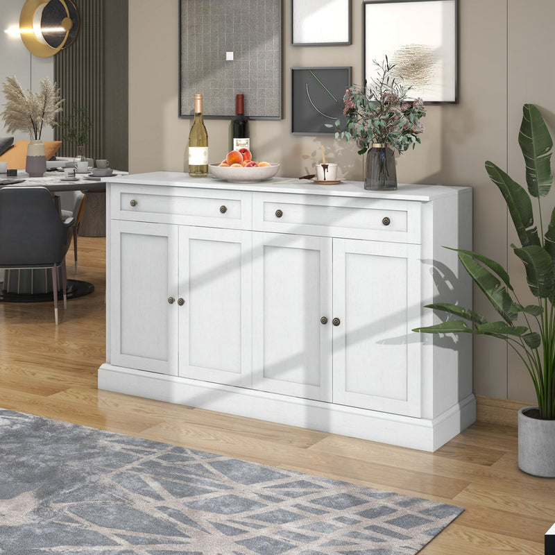 Sideboard mit 4 Türen und 2 Schubladen, 150 x 40 x 86 cm - YB - DE000003AAK - 9 - yorbiy.com