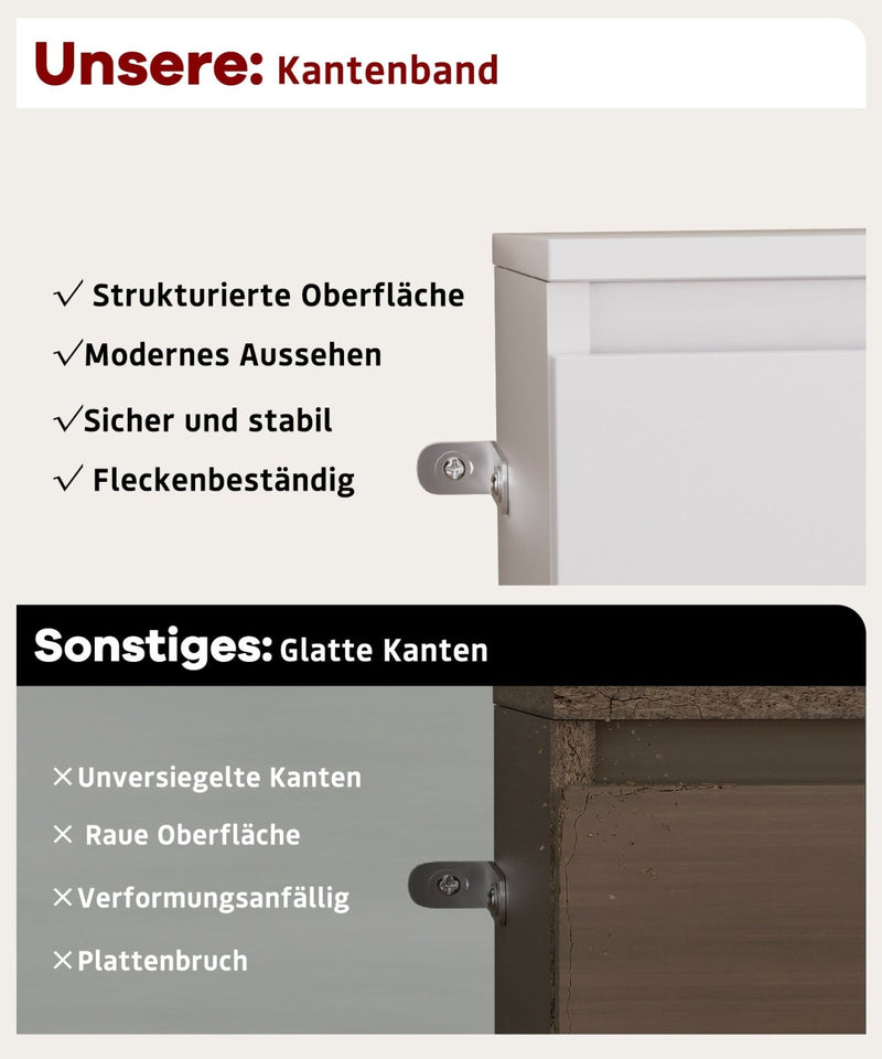 Yorbay Sideboard mit 3 Schubladen und Tür, 80,5 x 35 x 79 cm - YW011-D079 - 7 - yorbiy.com