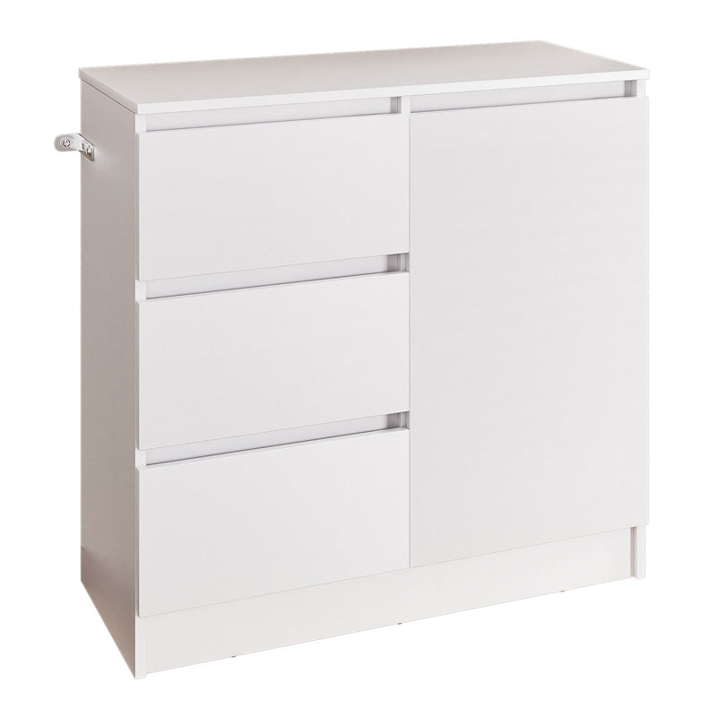 Yorbay Sideboard mit 3 Schubladen und Tür, 80,5 x 35 x 79 cm - YW011-D079 - 1 - yorbiy.com