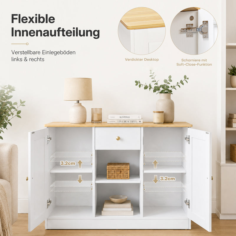 Yorbay Sideboard mit 2 Türen und 1 Schublade 108 cm - YW016-D085 - 5 - yorbiy.com