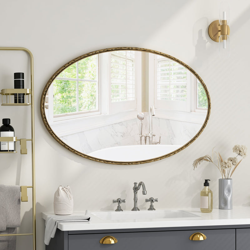 Ovaler Retro - Wandspiegel aus Eisen, 65 x 100 cm - YB - W2552P246663 - 15 - yorbiy.com