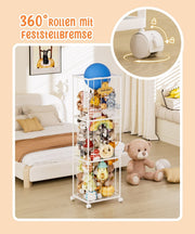 Yorbay Spielzeugregal mit Rollen und elastischen Seilen - YS025-T105 - 6 - yorbiy.com