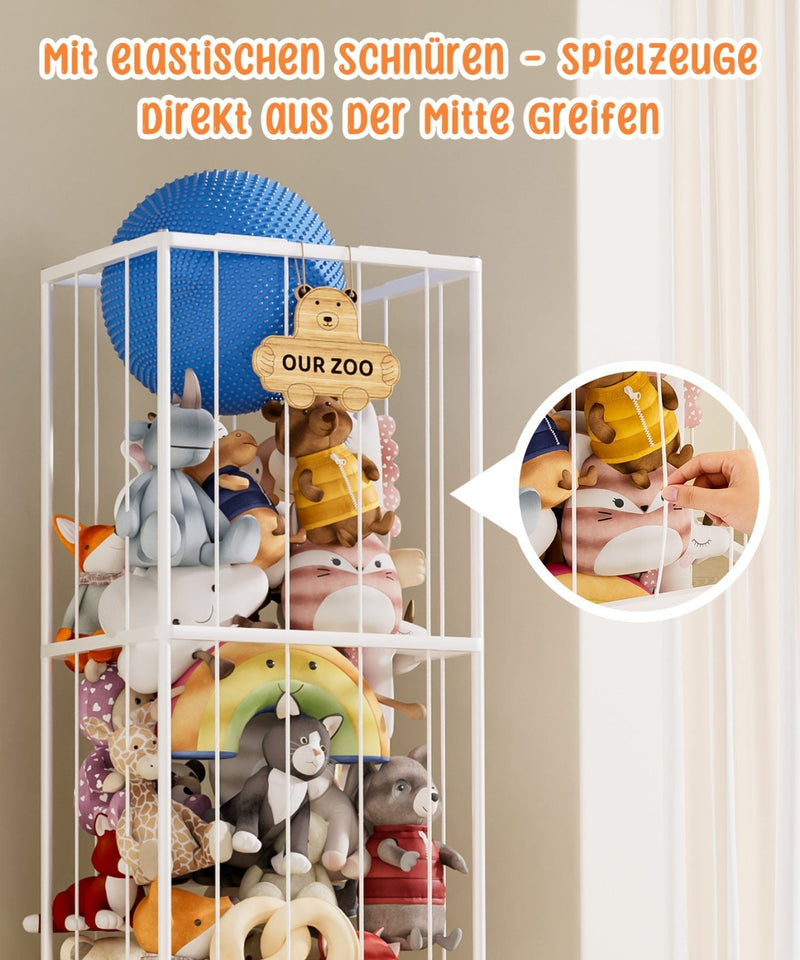 Yorbay Spielzeugregal mit Rollen und elastischen Seilen - YS025-T105 - 7 - yorbiy.com