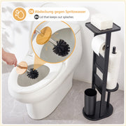 Yorbay Stand WC-Garnitur aus Bambus in weiss 07