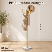 Yorbay Standgarderobe in Baumform aus Edelstahl, 178 cm, bis 50 kg - YS039-T128 - 5 - yorbiy.com