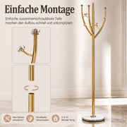 Yorbay Standgarderobe in Baumform aus Edelstahl, 178 cm, bis 50 kg - YS039-T128 - 2 - yorbiy.com