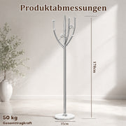 Yorbay Standgarderobe in Baumform aus Edelstahl, 178 cm, bis 50 kg - YS039-T129 - 17 - yorbiy.com