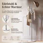 Yorbay Standgarderobe in Baumform aus Edelstahl, 178 cm, bis 50 kg - YS039-T129 - 20 - yorbiy.com