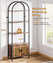 Yorbay Standregal mit 5 Ebenen und Tür - YS022-T101 - 4 - yorbiy.com