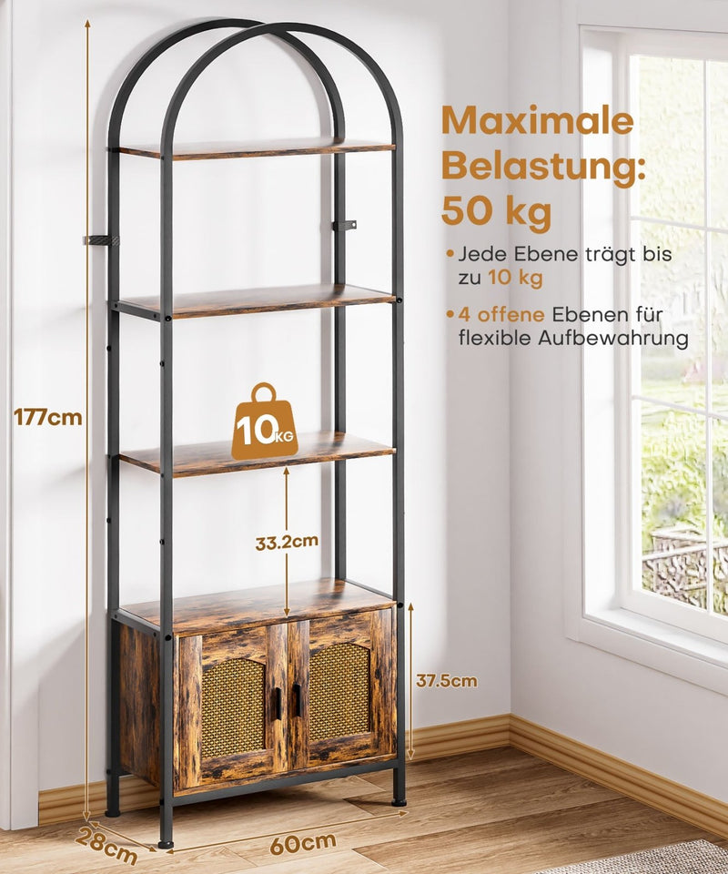 Yorbay Standregal mit 5 Ebenen und Tür - YS022-T101 - 4 - yorbiy.com
