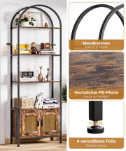 Yorbay Standregal mit 5 Ebenen und Tür - YS022-T101 - 5 - yorbiy.com