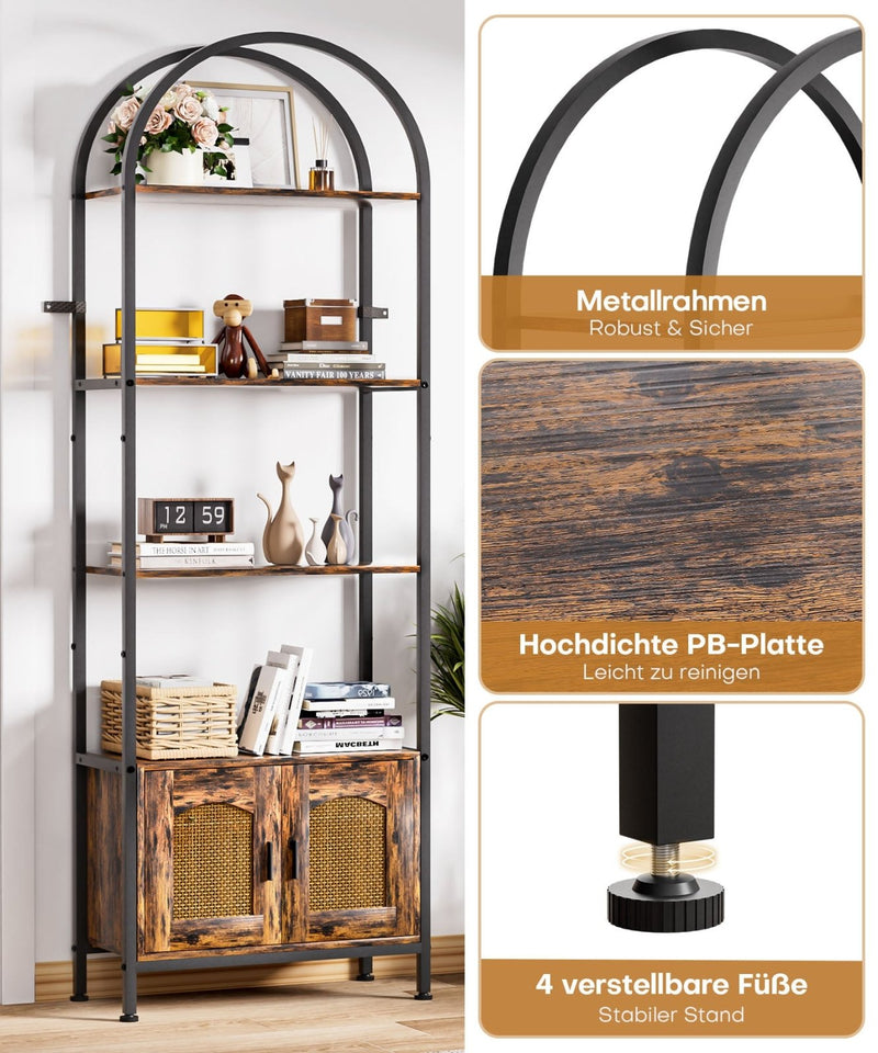 Yorbay Standregal mit 5 Ebenen und Tür - YS022-T101 - 5 - yorbiy.com