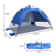 Yorbay Strandmuschel mit 50+ UV - Schutz für 2 - 3 Personen - S59A - 5 - yorbiy.com