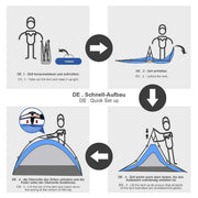 Yorbay Strandmuschel mit 50+ UV - Schutz für 2 - 3 Personen - S59A - 7 - yorbiy.com